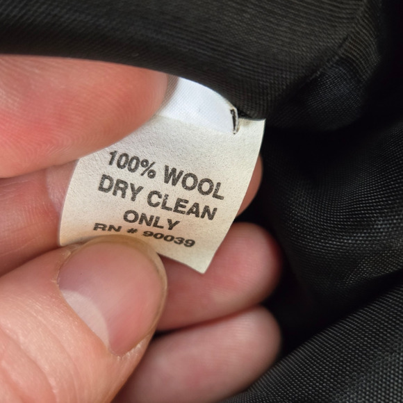 80s Vintage Black Removable Fur Trim Wool Mob Wife Made in USA Jacket Size 10 - Picture 7 of 8